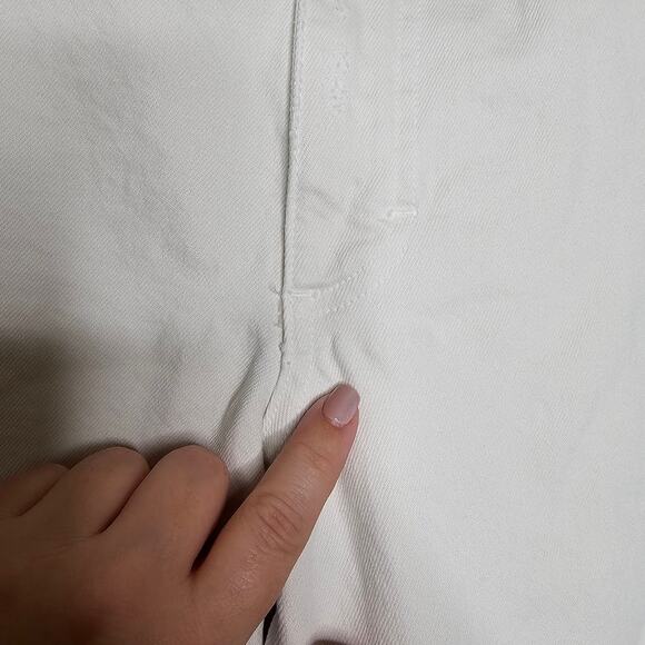 AMO size 27 Denim High Rise Bella White Oak Jeans W/ Undone Hem For Women - Picture 6 of 8